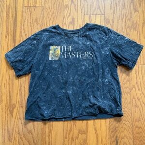 Fifth Sun Charcoal T-Shirt The Masters XL Cropped Top Extra Large Magical Flower